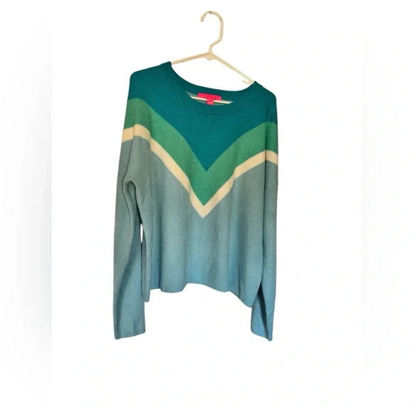 Lilly Pulitzer Rivka Sweater - Ravello Blue Chevron StripeSize XL - Picture 7 of 15